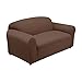 Stretch Sensations Newport Loveseat Stretch Slipcover, Cocoa