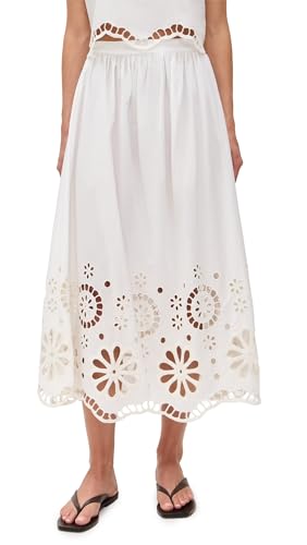 THE GREAT. Women's The Super Bloom Eyelet Skirt