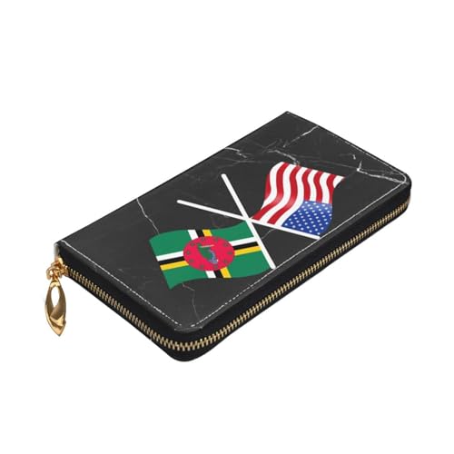 American And Dominica Flag Wallet Card Bag4