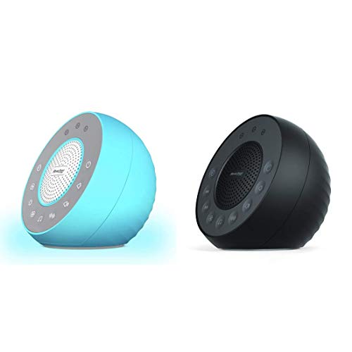 REACHER Sound Machine Bundle - R2 Sound Machine with Night Light (White) and R2+ White Noise Sound Machine (Black)