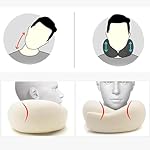 RURING Travel Pillows for Airplanes, Travel Neck Pillow Travel Pillow, Neck Pillow Airplane Memory Foam 360 Degree Support Stowable Pillows for Airplanes Offices and Cars (Dark Gray) - Image 4