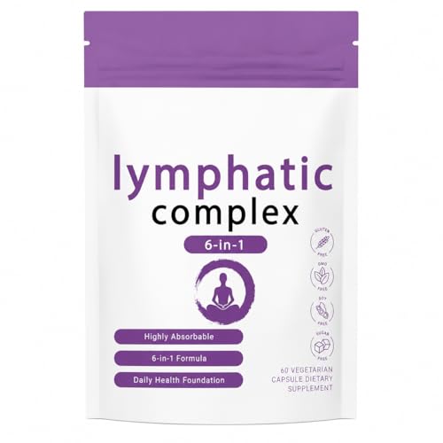 FW ZONE Lymphatic Complex 6-in-1 Capsules | Lymphatic Supplements with Burdock Dandelion Kelp & Cleavers for Supports Healthy Lymphatic Function Reduce Bloat Vegan Non-GMO 60 Servings