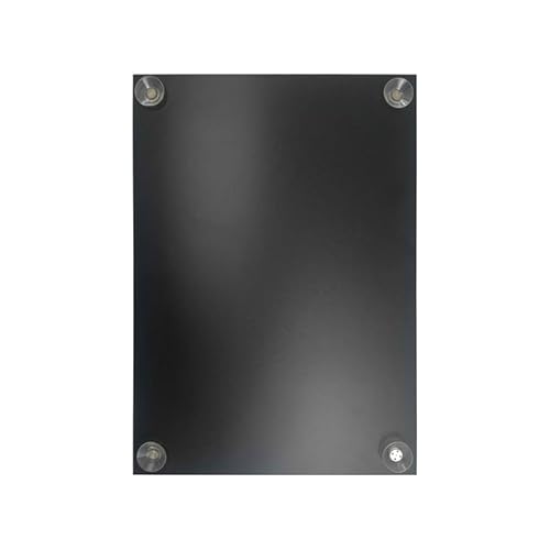 Pizarra de doble cara de PVC negro tamaño A3 (42 x 29,7 cm) con fijación ventosas