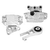 Vinomkii Engine Motor Mount Compatible with 2015-2020 Jeep Renegade 2017-2020 Jeep Compass 2.4L 2016-2018 Fiat 500X Replace 68258599AA 68363755AA 68363756AA 3PCS Engine Motor Transmission Mount