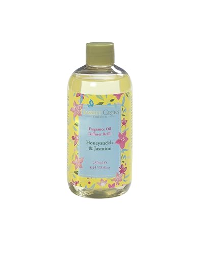 Hassett Green London - Honeysuckle & Jasmine - Fragrance Oil Reed Diffuser Refill - Larger Size 250ml Bottle