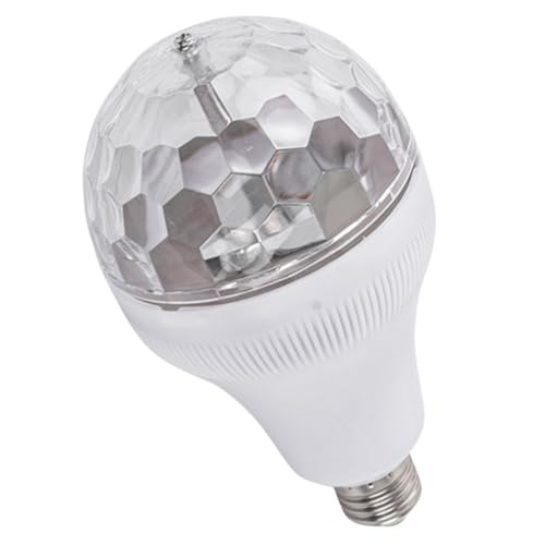 Gadpiparty RGB Disco Light Bulb Base Rotating Led Strobe Lamp for Parties Light Patterns for Birthdays Weddings Home Gatherings and Festivals