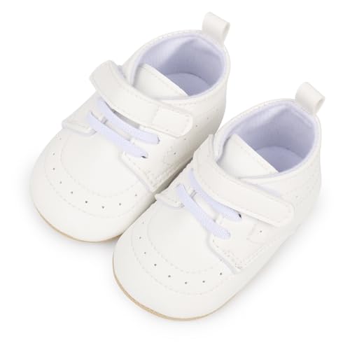 Image of Baby Boys Girls Sneakers Toddler Non-Slip Soft Rubber Sole First Walking Shoes Infant Newborn Crib Dress Shoes