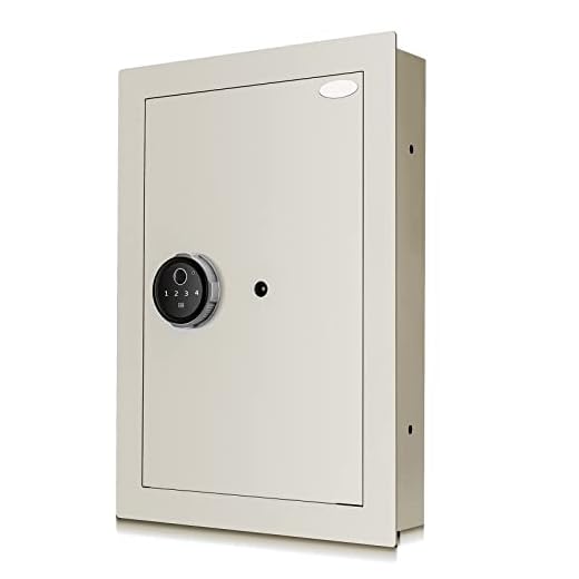 Langger V Biometric Wall Safe, Hidden Fingerprint Security Wall Safe, In Wall Safe Between Studs, Size Upgrade (White - 21"H x 4"D x 13.75"W)