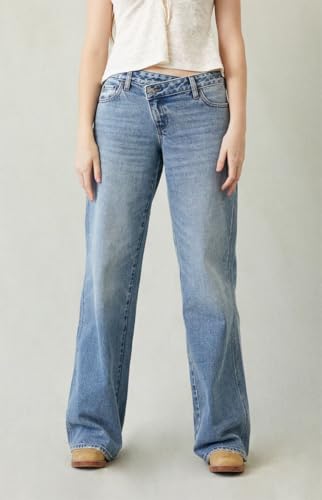 PacSun Women's Casey Low Rise Baggy Jeans Asymmetrical3