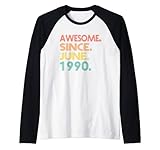 Photo Gallery awesome since june 1990 33 years old gifts 33rd birthday maglia con maniche raglan Photo Gallery awesome since june 1990 33 years old gifts 33rd birthday maglia con maniche raglan