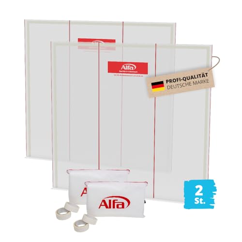 2x Alfa Staubschutzwand 3 3 m x 3 2 m mit Transportbeutel und beiliegendem Klebeband extrem reißfest