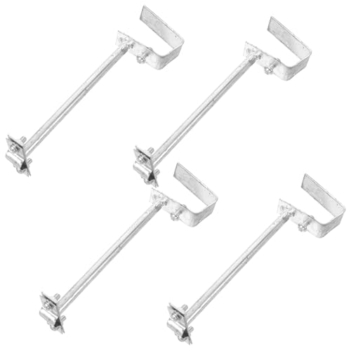 Soporte de puesta a tierra ajustable para tejados de hierro exteriores, pack de 4 unidades