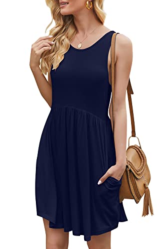 Image of HiMONE Vacation Dresses for Women 2025 Summer Dress Women's Casual Sundresses Casual Beach Petite Sun Dress XS-2XL