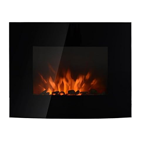 Chimenea Eléctrica HOMCOM de Pared con Llama LED 7 Colores Cover