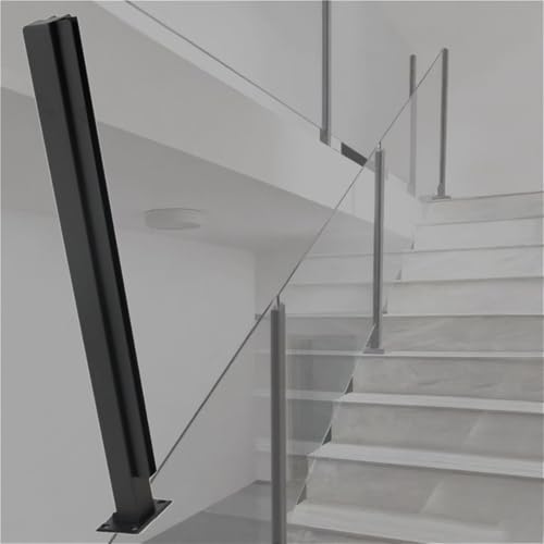 48 44 40 36 32 28 24 in Height Fence Balustrade Post, Porch Glass Fence Clamp Pole, Deck Fence Vitreous Railing Column for Indoor &amp; Outdoor Fences(B-Corner,Height 40in/100cm)
