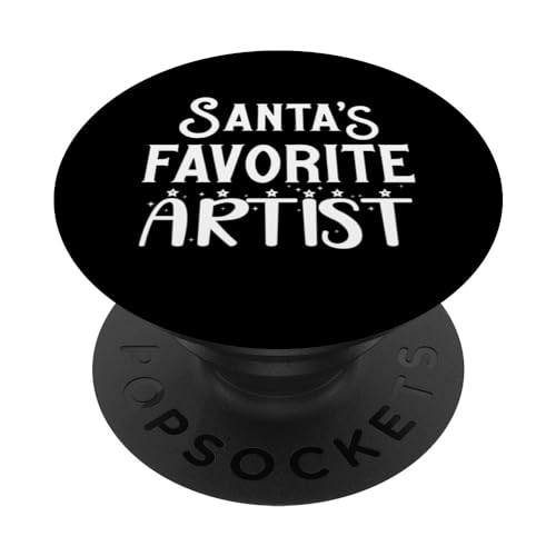 Funny Artistic Artist Santa's Favorite Artist PopSockets PopGrip Interchangeable