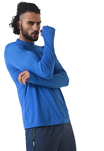 Image of CAHOOT Men's Solid Activewear T-Shirt for Casual Wear | Dri-Fit Long Sleeve Activewear T-Shirt Crafted with Comfort Fit for Everyday Wear