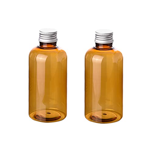 GALPADA 10 Piezas Botellas Plásticas Vacías con Tapas de Aluminio de Semi-Transparentes Contenedores Reutilizables para Loción Perfume y Agua con Tapón Interior para Uso Interior y