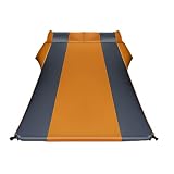 GSKJJT colchón Hinchable para Coche, colchón hi Inflado automático,portátil,Plegable,Fabricado con Tela Transpirable, Adecuado para SUV,Minivan,MPV,Senderismo y mochileros,(Color:Naranja-Gray)