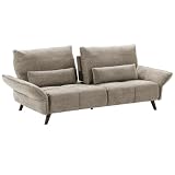 関家具 ソファ ３人掛け ファブリック 布 幅202×奥行115×高さ91cm ルジックⅡ ライトブラウン 422249