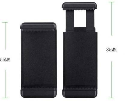 Image of Zety Universal Monopod Holder Clip for Mobile Camera Holder and Tripod Mount Holder- Black (Pack of 1)