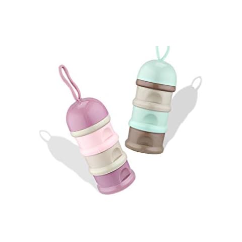OZYOL Tower BPA-free baby food storage container, baby food storage, baby food supplement storage container, snack box children 100% leak-proof (purple) Cover