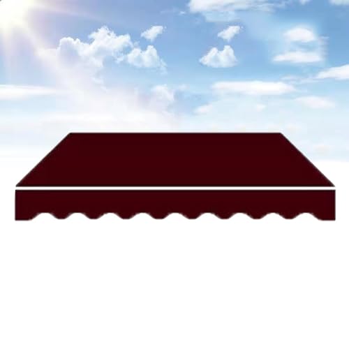 Toldo retráctil de repuesto para patio al aire libre, refugio parasol para tiendas, restaurantes, cafeterías, cubierta de puerta y ventana, 6.5 pies, 10 pies, 13 pies, solo tela (café 16.4 x 5 pies/5
