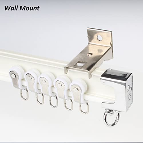 Rail de rideau blanc flexible pour corriger les murs arrondis et angles complexes