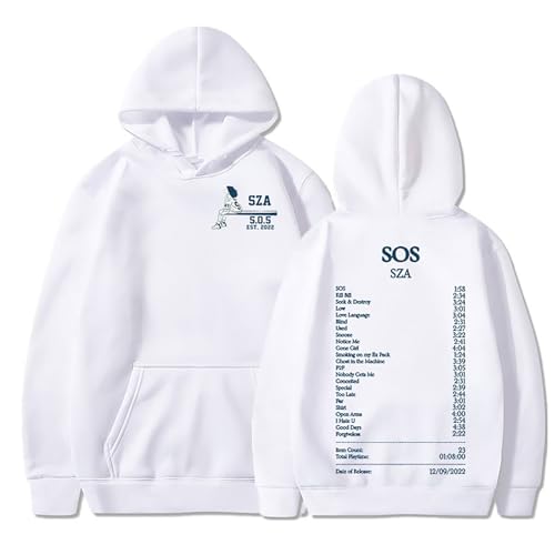 SZA Good Days Graphic Hoodie SOS sweat blanc imprimé catalogue