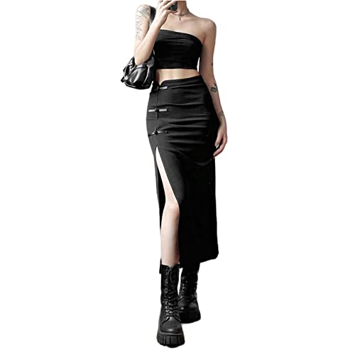 Mini jupe courte sexy black split : le basique polyvalent idéal - 2