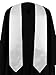 GraduatePro White Sublimation Blank Graduation Stole Sash 72 Inches Long