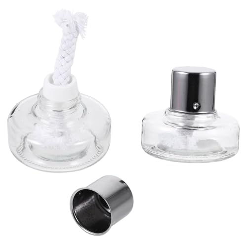 INOOMP 8 Piezas lámpara de Quemador mechero Bunsen Industrial Mecha Alcohol mechero Bunsen de Vidrio Experimento Herramienta de Calentamiento calefacción Juego de té Calentador de té