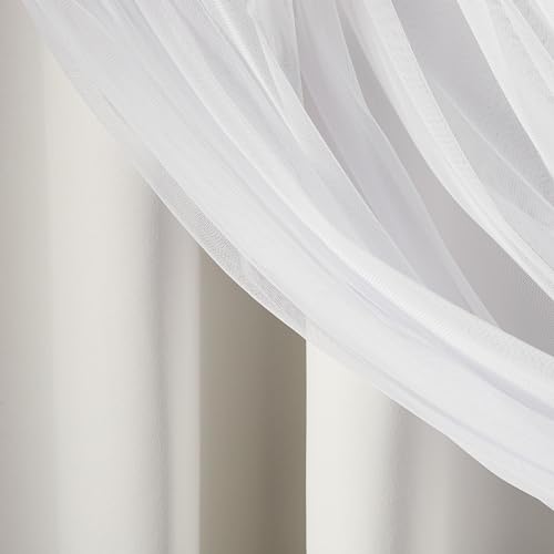 Exclusive Home Curtains Catarina Woven Blackout Grommet Top Panel Pair, Winter White, 52x63, 2 Piece