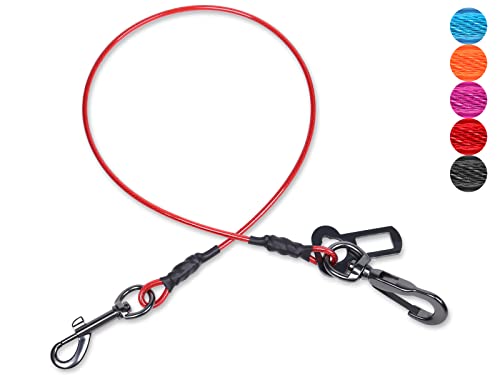 VIVAGLORY Dog Seat Belt Tuffbelt Car Harness L Red