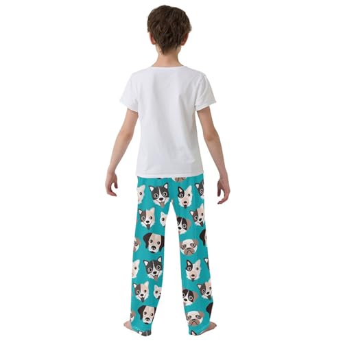 ZZKKO Dalmatian Pug Bulldogs Boys Pants for Kids Jogger Pants with Pockets S-XL3