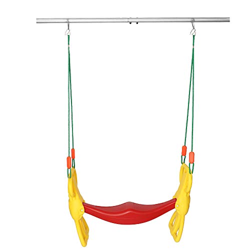 COLOR TREE Kids Swing Seat 2 Seater - Heavy Duty Back-to-Back Wind Rider Glider Swing Set Indoor and Outdoor - Toddlers Backyard Fun (Need Swing Hangers, Not Included) - Thumbnail 4