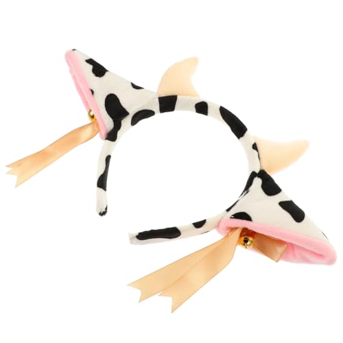 Serre-tête vache peluche accessoire cheveux déguisement fête photo
