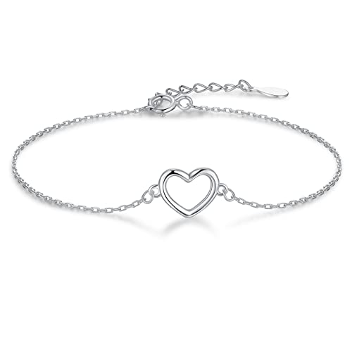Armband Damen Armband Sterling Silber 925 Liebesarmband Herz Armband Verstellbares Armkette Für Damen Mädchen Cover