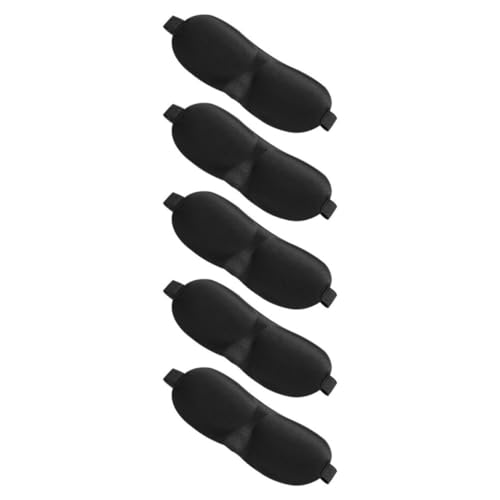 FUNOMOCYA 5 Piezas Antifaz para Dormir de Algodón Cómodo y Opaco, Máscara para Ojos 3d Flexible que Alivia la Fatiga Ocular, Adecuado para Descansar y Dormir Profundamente