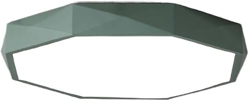 LKJOZCR Nordic Style LED Flush Mount Ceiling Light, 3-Color Dimming Sanseguang Indoor Ceiling Lamp Household Energy Saving Bedrooms/corridors/Laundry Rooms Lighting Fixtures(Green,30cm)