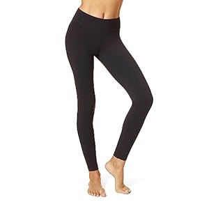 HUE Women’s Ultra Soft Cotton Leggings with Wide Waistband, Full and Capri Length