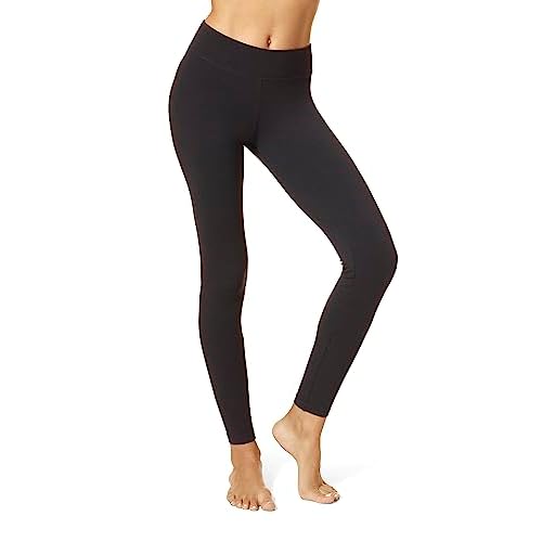 HUE Women’s Ultra Soft Cotton Leggings with Wide Waistband, Full and Capri Length