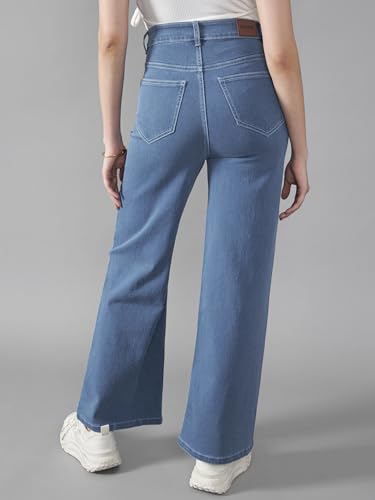 Image of Dolce Crudo Boot Cut High Rise Cropped Jeans for Women