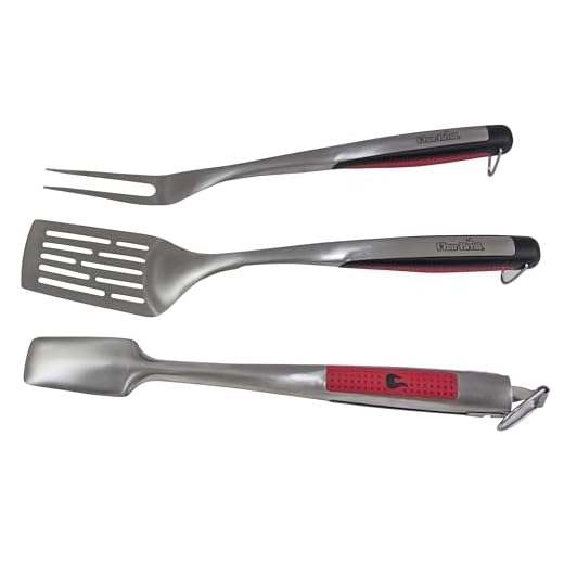 Char-Broil 140 767 - Comfort Grip 3-teiliges Grillbesteck, Edelstahl.