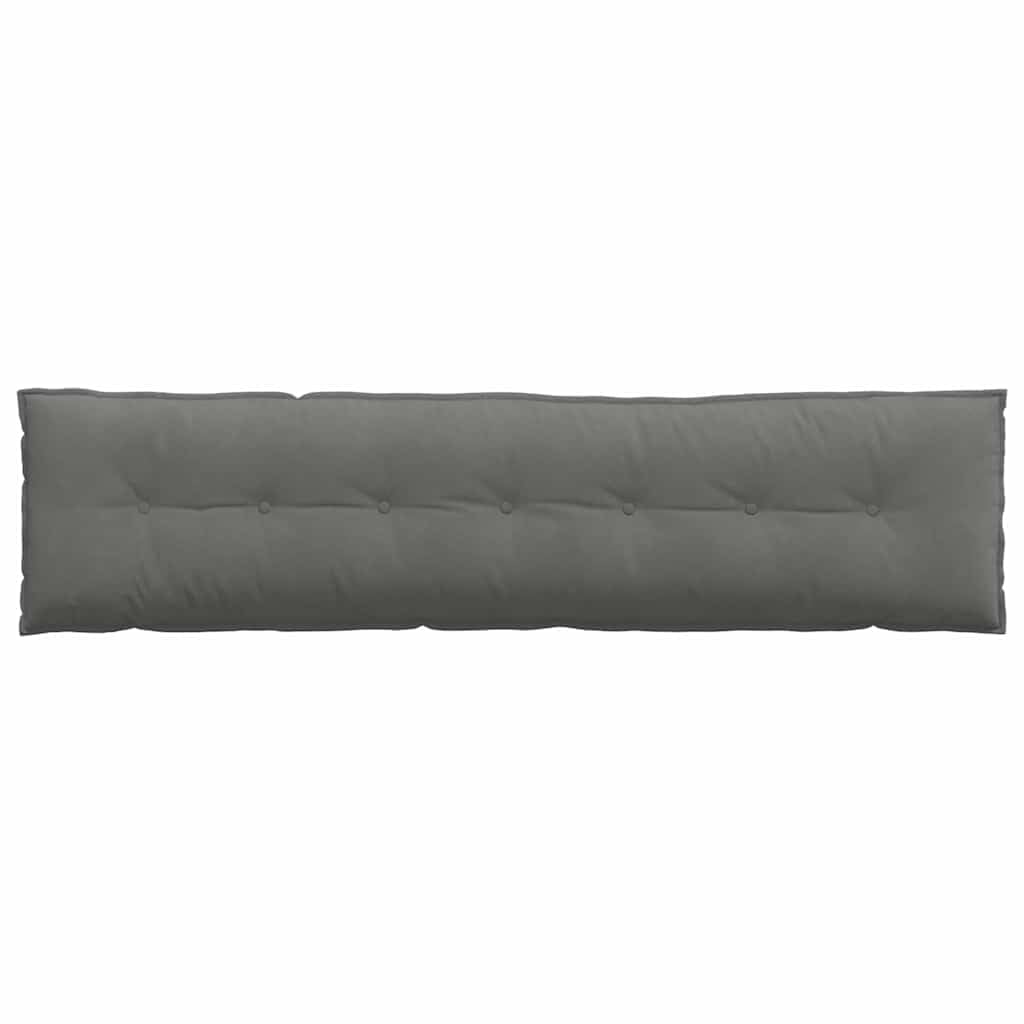 Cuscino per la schiena grigio scuro 200 x 50 cm Tessuto in microfibra