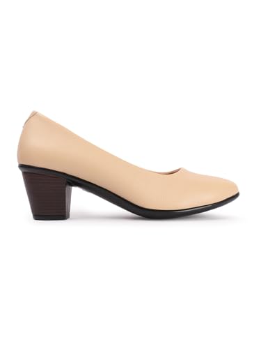 Image of Carlton London Women Comfortable Block Heel Pointed Toe Slip On Fashion Shoes for Daily use, Office use, Casual use