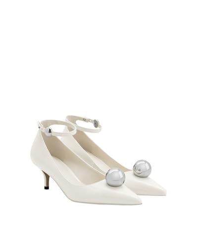 JW PEI Women's Jewel Buckle Kitten Heels Pumps3