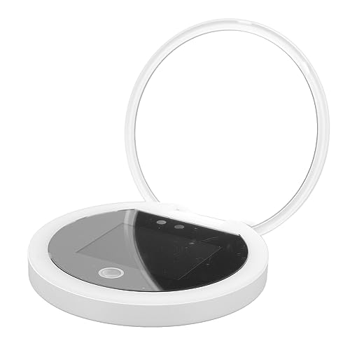 Espejo Cosmético UV,Espejo de Aumento 2X de Doble Cara de Mano con Cámara UV,Diseño de Espejo Compacto para Prueba de Protección Solar,Espejo de Tocador Recargable de 3,8 Pulgadas