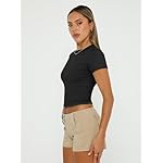 Trendy Queen Womens Basic T Shirts Summer Outfits 2025 Scoop Neck Short Sleeve Crop Tops Slim Fit Tees Y2k Clothing - Image 4