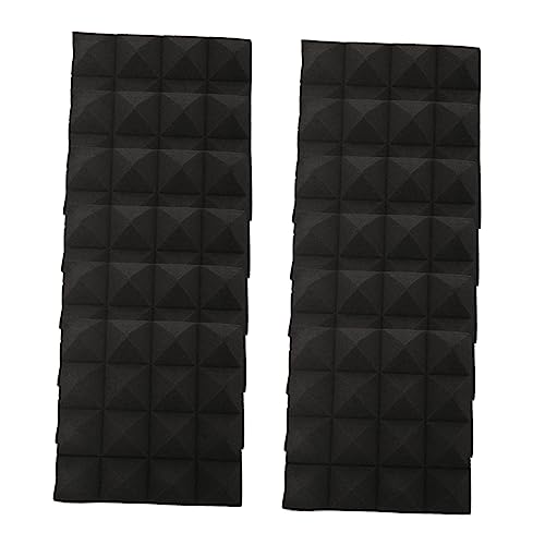 Paneles Piramidales Absorbentes de Sonido 12 Piezas Color Negro para Paredes de Estudio miniatura 1